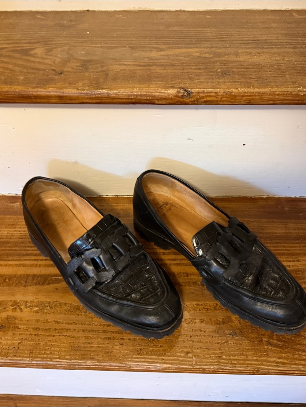 Zou Xou Black Leather Loafers
